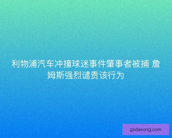 利物浦汽车冲撞球迷事件肇事者被捕 詹姆斯强烈谴责该行为
